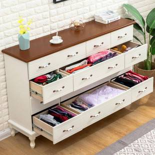 8实W木五斗柜五斗柜抽屉式 收纳柜用小户型五斗橱厅储物柜卧室客柜