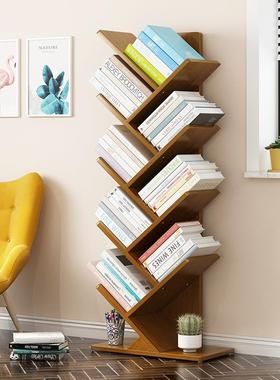 实木落地儿树童220310书架多层绘本架书柜学生架省间空架置物客厅