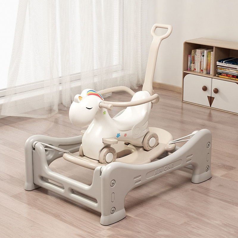 儿童摇摇马溜溜车二合一木马蹦蹦车婴儿摇椅宝宝摇马周岁礼物玩具