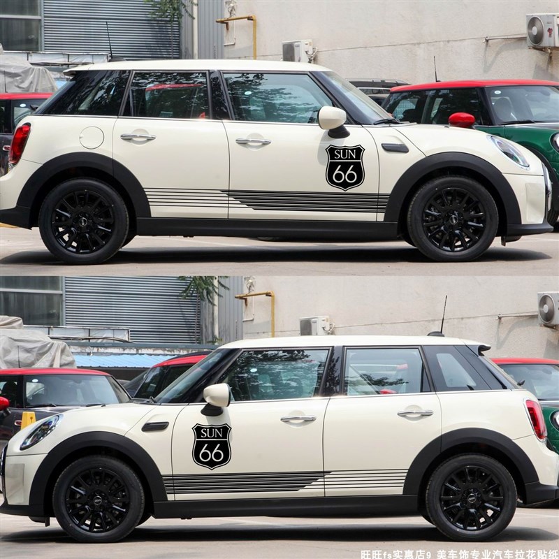 适用于MINI迷你f56车贴f55车身贴引擎盖贴纸拉花侧裙车门装饰贴纸