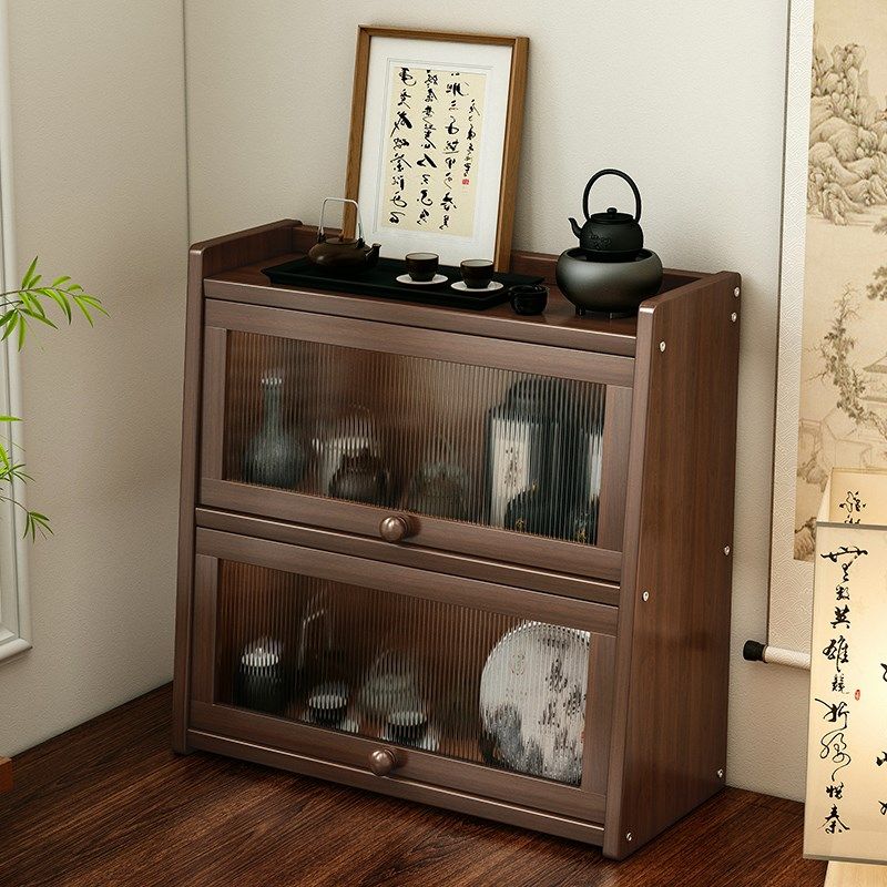 桌面茶具茶杯置物架中式小型茶室博古架台式茶壶茶叶防尘收纳柜子,住宅家具,多宝格/博古架,淘宝优惠券,粉丝福利购,淘宝优惠卷