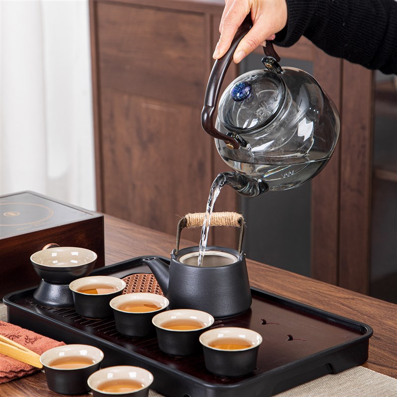 户外车载围炉煮茶电陶炉便携式旅行茶具套装家用养生壶功夫茶具