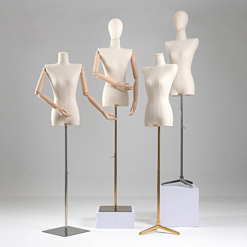 平肩小胸模特道具女全身人台韩国服装店模特架子橱窗展示女半身架