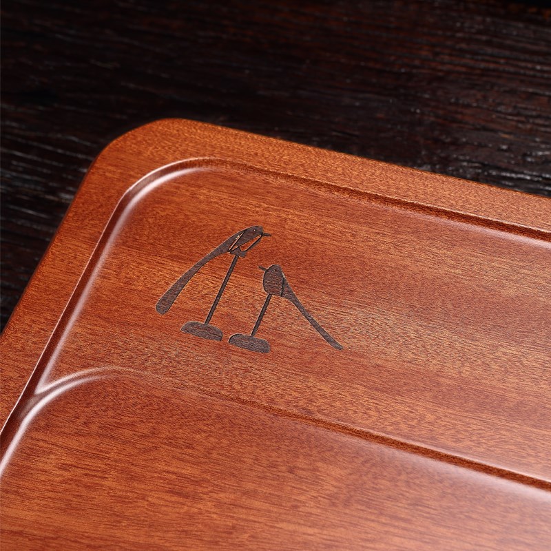 新款花梨木茶盘整块实木简约国风功夫茶具排水大茶海茶托干泡茶台