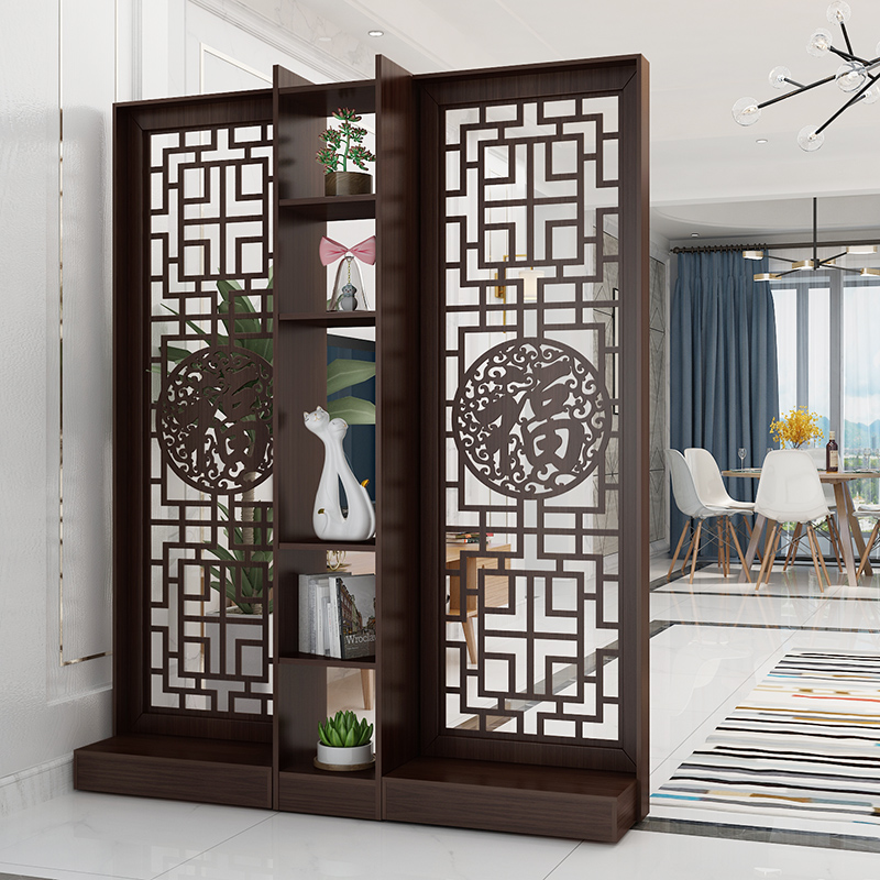 入户进门新中式玄关柜隔断柜屏风镂空客厅装饰酒柜简约现代小户型