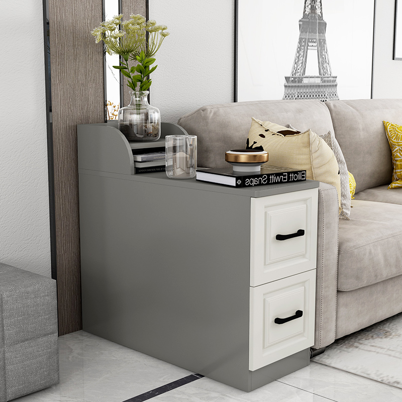 边几客厅储物侧边柜沙发茶几组装扶手柜边角几夹窄缝隙柜沙发边柜