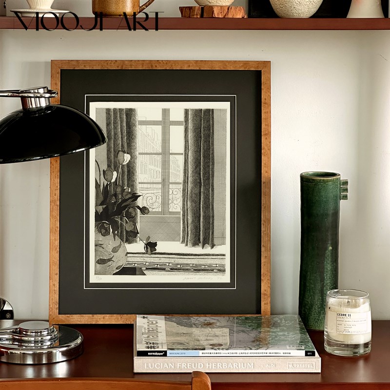 悠闲宜居】木吉现代中古小众艺术装饰画卧室床头挂画客厅沙发壁画