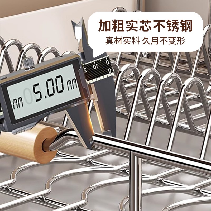 厨房碗盘收纳架碗碟拉篮抽屉式置物架橱柜内沥水抽拉碗篮放碗架子