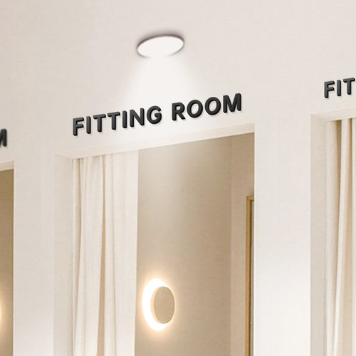 时尚加厚亚克力FITTING ROOM立体贴v字标识牌定做高档商场服装店