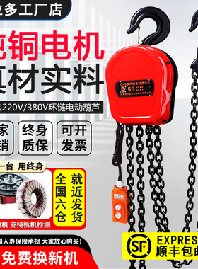 环链电动葫芦380V1t3t5t10吨链条式吊机220v提升机起重倒链电葫芦