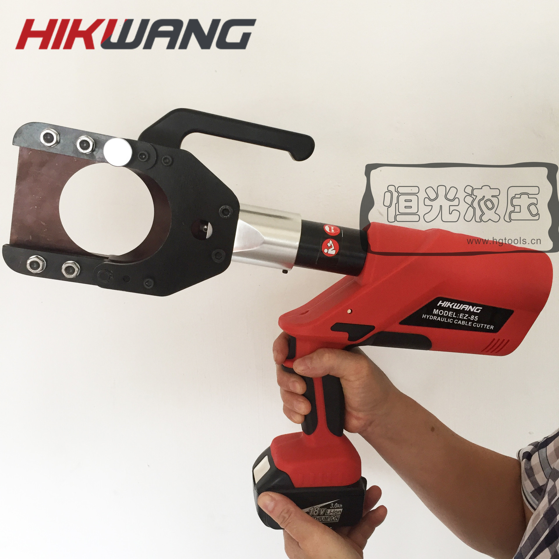 电动电缆剪 充电式 液压电缆剪EZ-85 恒光液压线缆切刀 铜铝电缆