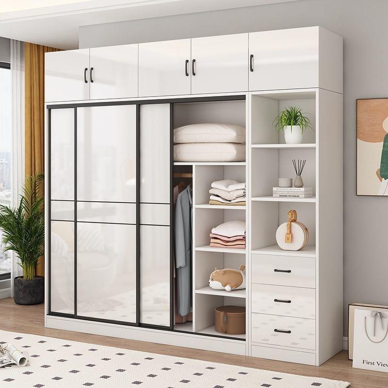 亮面柜家用卧其他/oth室推拉门衣橱现简衣约经济储物简易代组装移