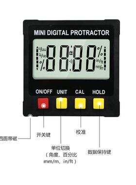 子数显倾角仪度水平仪量电角器四面磁性度尺角WUX迷你倾坡角盒