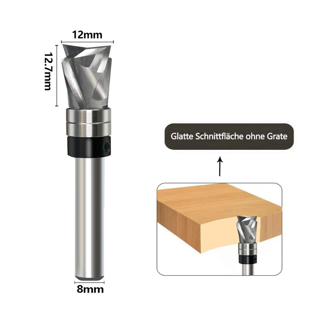 螺旋修边刀复合刃8金柄立仿形整合修8x12*1/2边体刀雕刻铣刀复合