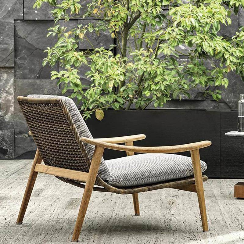 户外小阳台休飘窗餐桌椅小茶几闲现代简约户外藤T-067编沙发椅庭