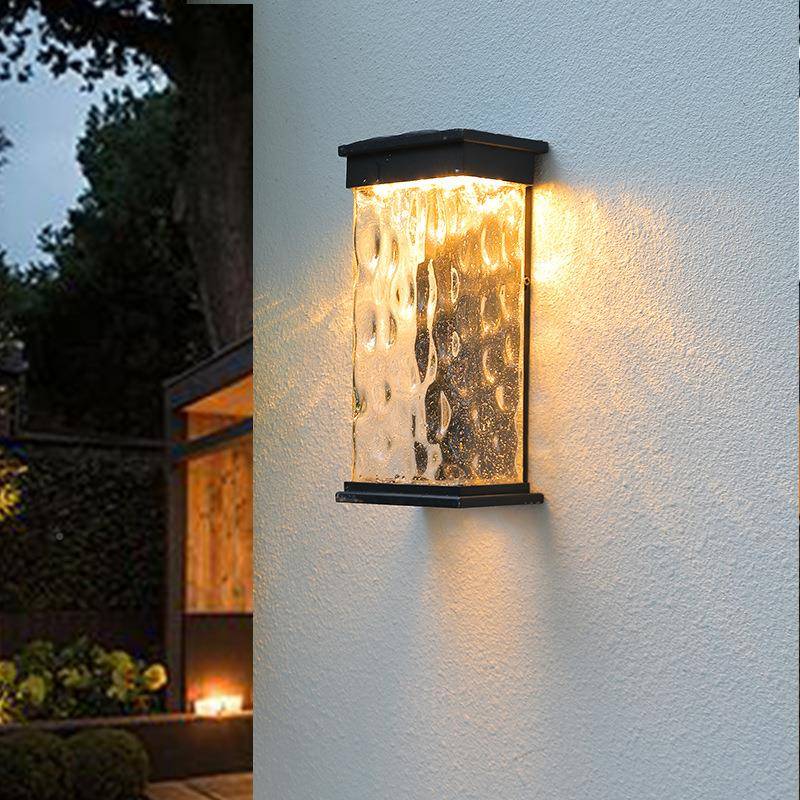 户外园壁灯太阳能庭院灯水家用室阳水光波纹台氛围灯外防别墅花围