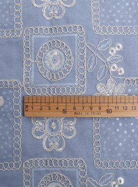 现货立体E18167面重刺绣亮片服装国工风高级感旗袍马甲布料厂料家