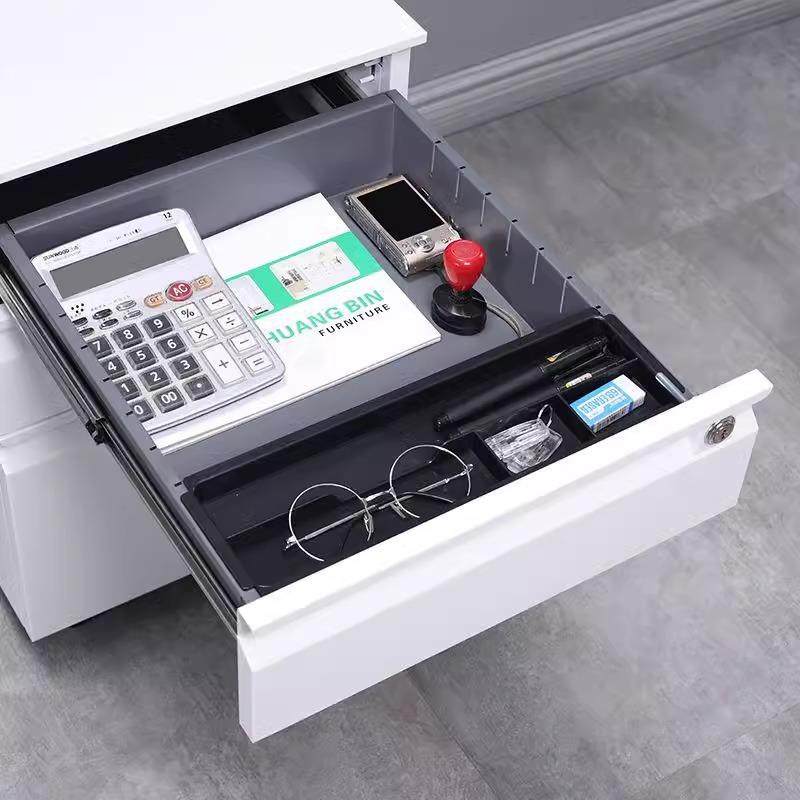 钢抽制活动柜公室下移动铁皮资办料柜储物柜桌矮柜屉柜带锁收GX-H