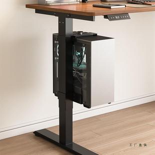 升降悬桌用主机托挂式 主机悬散热架铁艺主机 挂托F99H9JS6架台空式