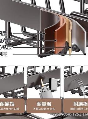 房利极窄碗碟收纳架窗台空间型用神器台面厨水BWA7345槽边小碗盘