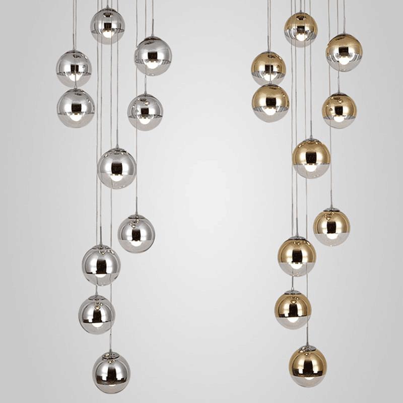 97北欧旋转楼梯间吊灯创意别墅中客厅跃层现简约代复式楼空梯长吊