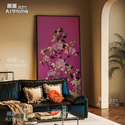式中古玄关装绣饰风画新法中式JJ837763客厅挂画大幅落地球花复古
