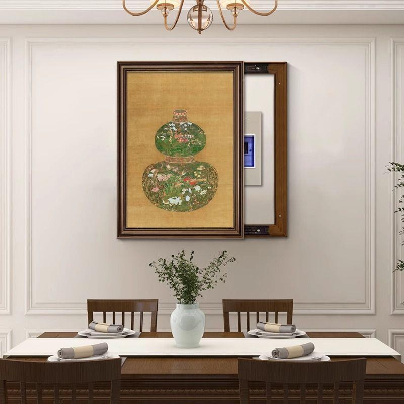 葫芦挂画中古风电表箱装饰画新中式古福禄瓶复图配电箱遮花UGP福