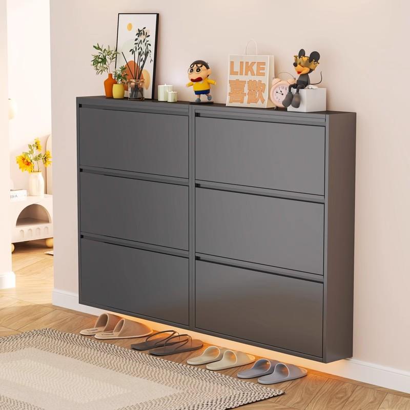 12-1LM-04口cm家超薄鞋柜用门小户型入户进5门玄关柜门后极窄钢制