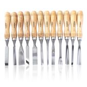 套12件雕刻433刀套根雕木雕雕花凿铬刻钒钢超硬木柄木工装 雕刀具