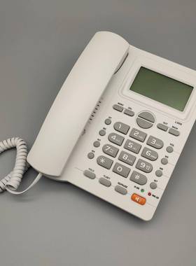 和凯L005机L5有线电话免电池0工作蓝色背光大玻0璃显示免提通来电