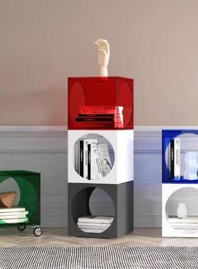 轻奢可移动书架简约客茶合几家用实木边几58355组床头柜高物级厅