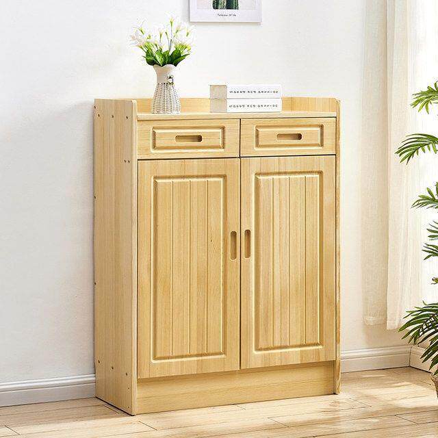 实木松木鞋柜透多大容量门口玄关柜家用层见详情门门厅气带抽进屉