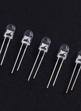 f5/5mlm圆头无边AZS白发红黄白光直插lee灯珠超高亮dd发光二极管