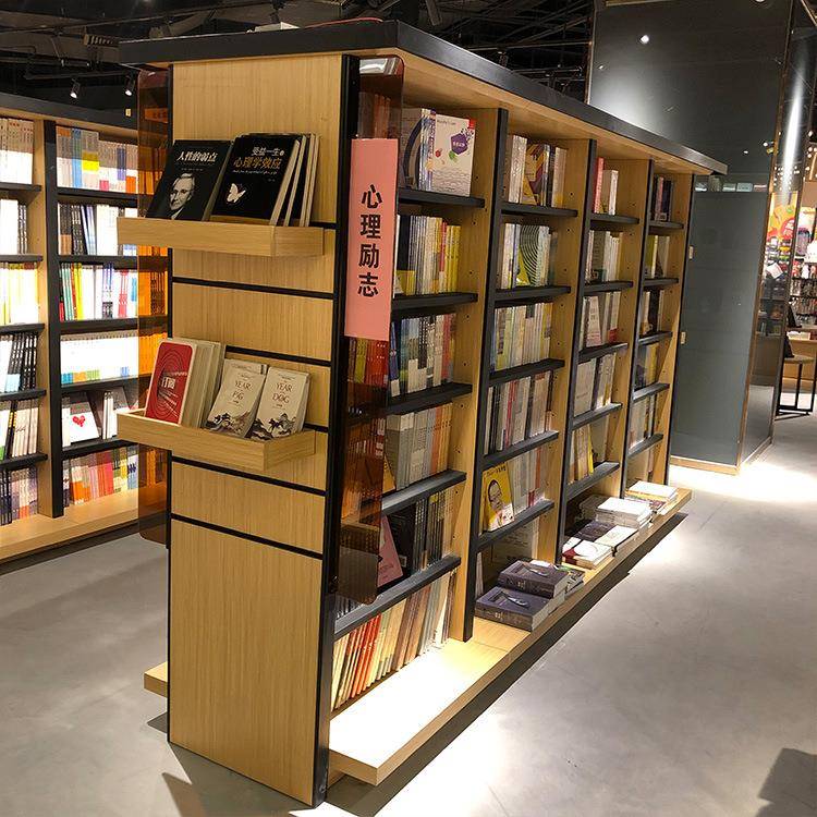 大型落地隔断MOX-XH木质满墙置物双图书面展示柜馆摆书放多层籍书