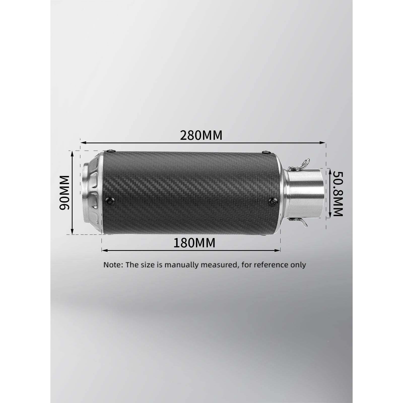 摩托车MT07Z900R8M09改装排气管C20000小圆筒花盖3网T通用尾段