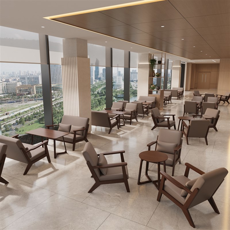 复古咖啡厅奶茶店书吧桌椅t组合民宿清吧餐厅卡座沙发接待洽谈休