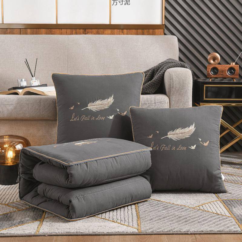 车载抱枕沙被子头两用办公室午休空调厂家直供夏凉被汽车发多能靠