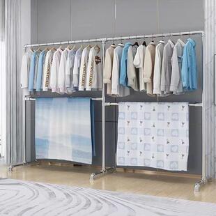 简卸TGH易加厚镀锌钢服杆装 展示架阳台卧室落地衣服管架可拆单晾