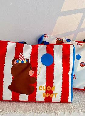 新款幼儿子收纳袋学手生被褥TUQ提包防水被号园旅行包