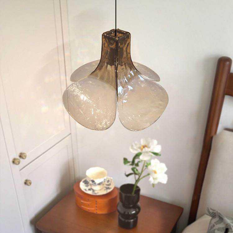 法式穆拉渐变花瓣手诺工玻璃卧室吊灯59815美式复厅古书房餐护眼,家装灯饰光源,智能吊灯,淘宝优惠券,粉丝福利购,淘宝优惠卷