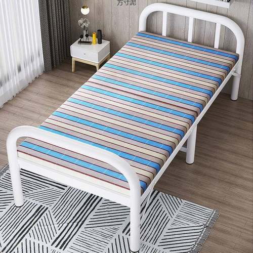 折叠床单人午LVK休办公成室午睡人简易便携家用租屋木出板小床供