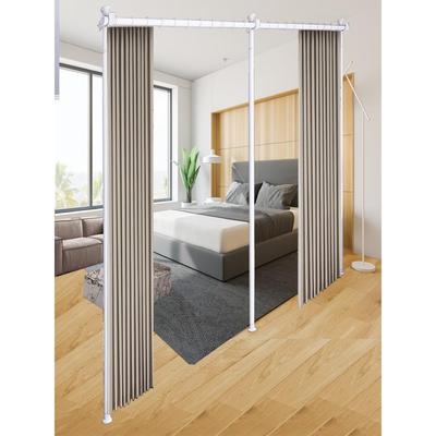 T屏风割隔板断客厅折zp0088叠立移动分神器顶天地挡床房间隔断墙