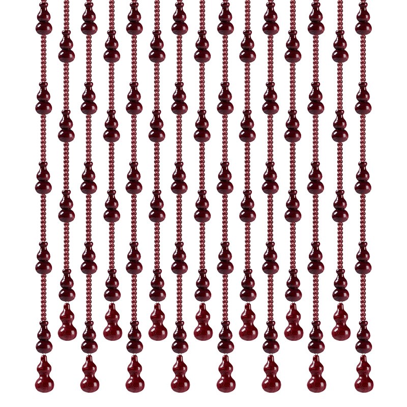 桃木葫芦珠帘隔断帘水晶门帘珠子2024新款客厅卧室卫生间帘免打孔