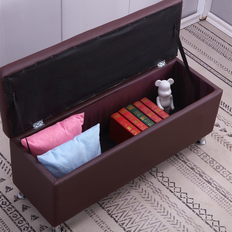 服装店长方形沙发换鞋凳床尾多z功能储物收纳凳更衣室试衣间凳子