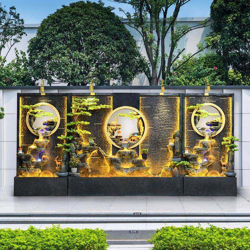 水幕墙LIE假山流水喷泉屏风隔断别墅酒礼店司鱼池公摆件观景送装,家居饰品,流水摆件,淘宝优惠券,粉丝福利购,淘宝优惠卷
