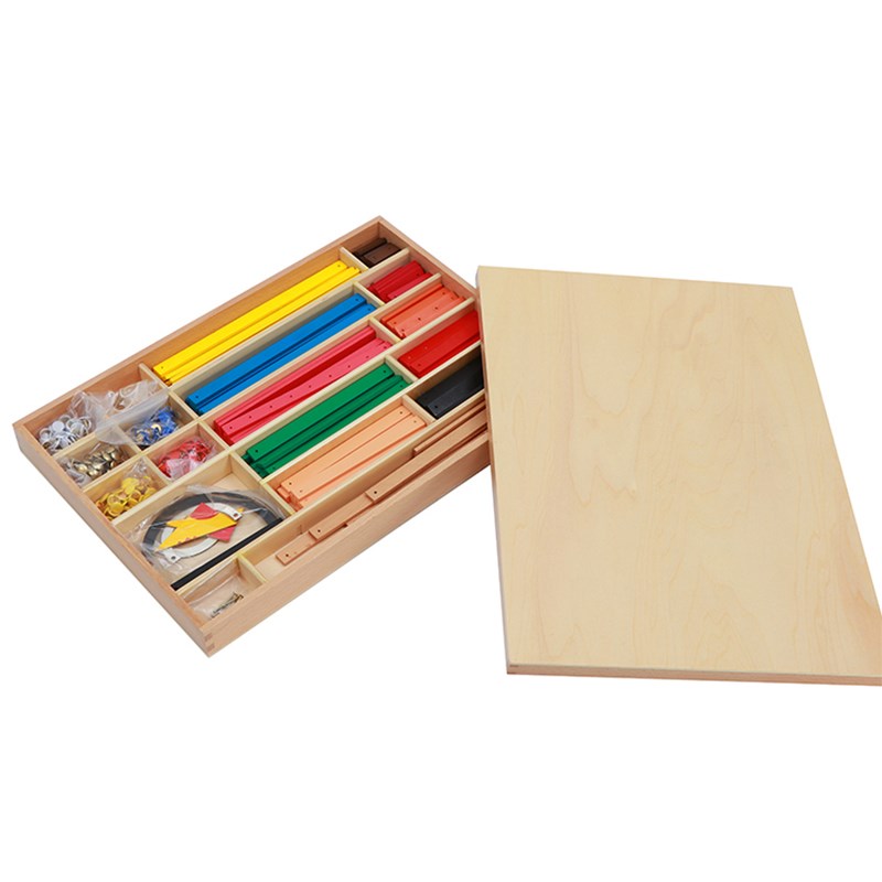 蒙奶奶蒙台梭利教具 几何杆 幼儿园五大区域数学区木制益智玩具