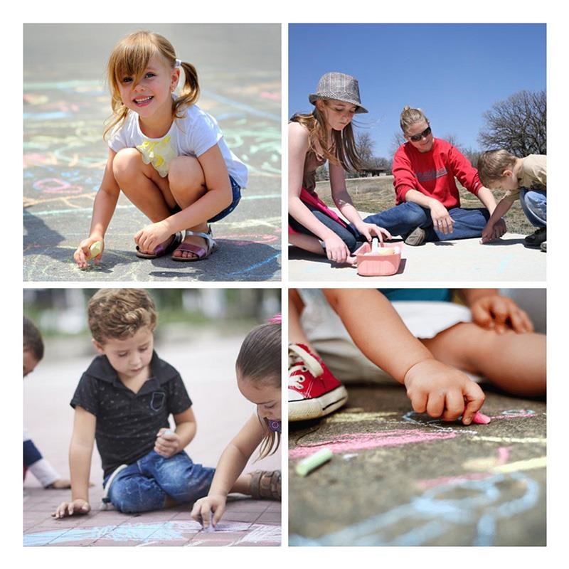 新款粉笔画彩色动物模DIY儿童涂鸦水洗街边绘画模板套装 镂空模具