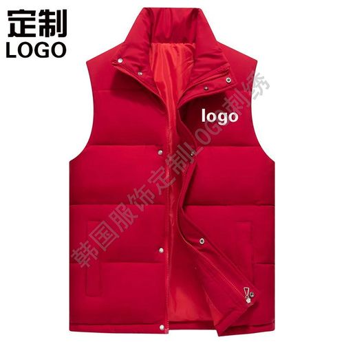 冬季工作服羽绒棉马甲定制印LOGO印字大码广告团队厚坎肩工装马夹