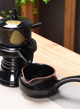 懒人半自动石磨茶滤器茶叶过滤网泡茶器茶M漏公道杯套装茶具配件