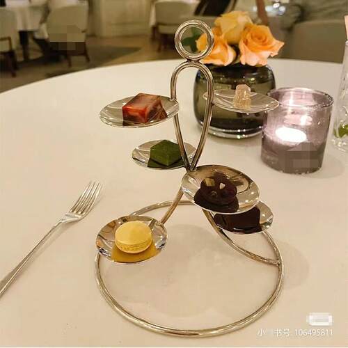 米其林餐厅茶歇摆台n下午茶蛋糕零食点心架甜品台展示架摆件托盘
